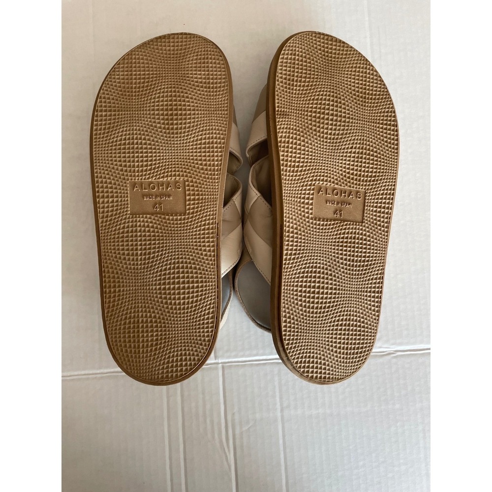 Alohas Marshmallow Scacchi Sandal Leather Quilted Platform 41/Women US 10/10.5 - Picture 6 of 9